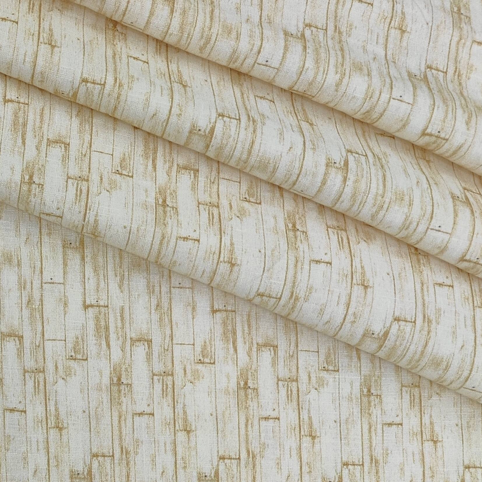 Shirt Fabric Linen Club Linen Blended Printed Colour Air Brown